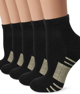 Iseasoo Copper Ankle Compression Socks - Low Cut Arch Support Socks for Men & Women, Running, Nurses, Plantar Fasciitis Socks